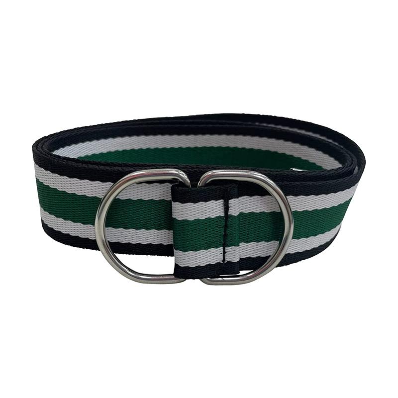 Product Introduction of Trimming Shop Canvas Belt with Double D - Ring Buckle for Men & Women, Adjustable Waistband Braided Webbing Belt for Formal & Casual Wear, Dresses, Tri-Colour, 34mm Wide 2