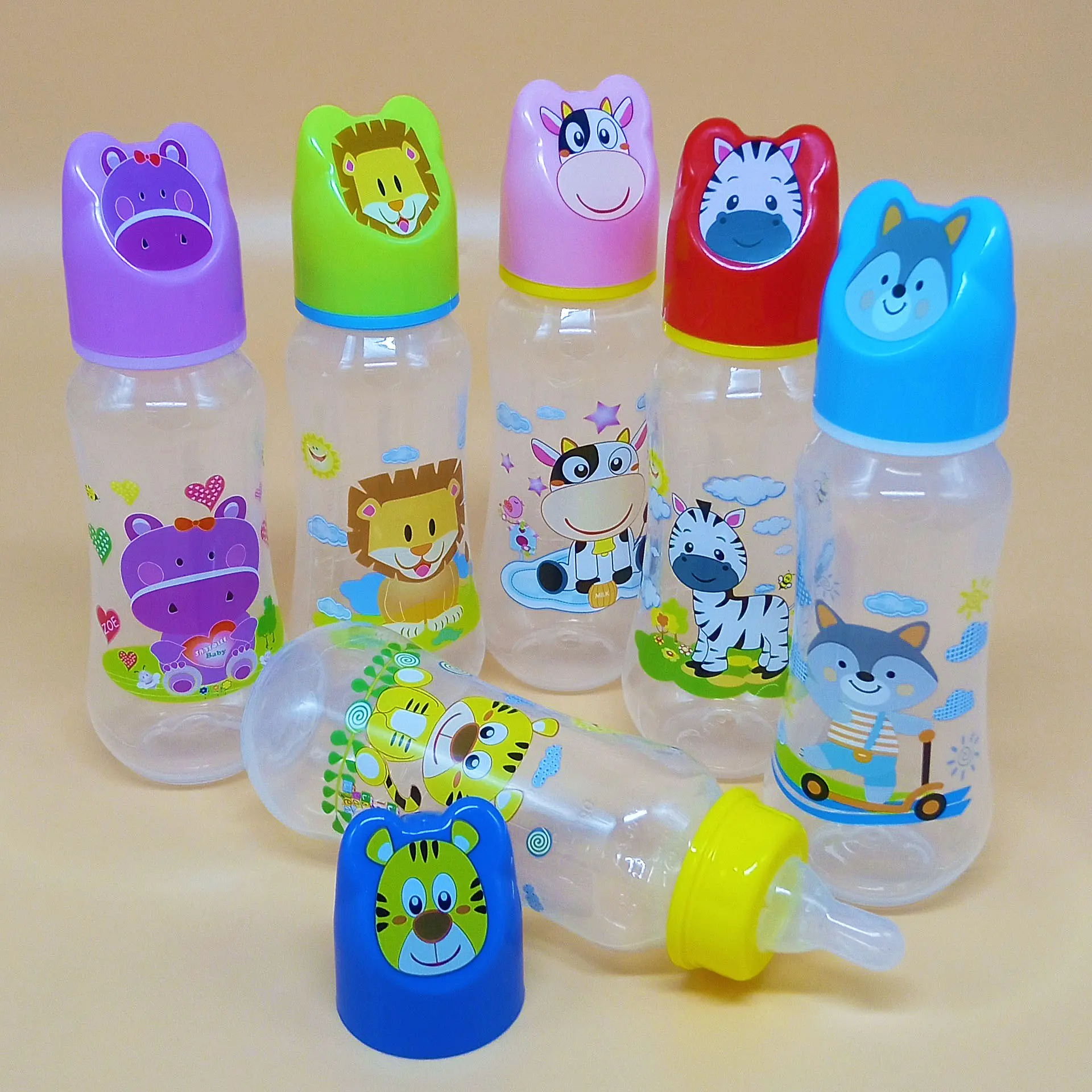 Standard-Neck 3 in 1 Baby Feeding Bottle with PP Material BPA Free Bottle Set 250ml-AAA