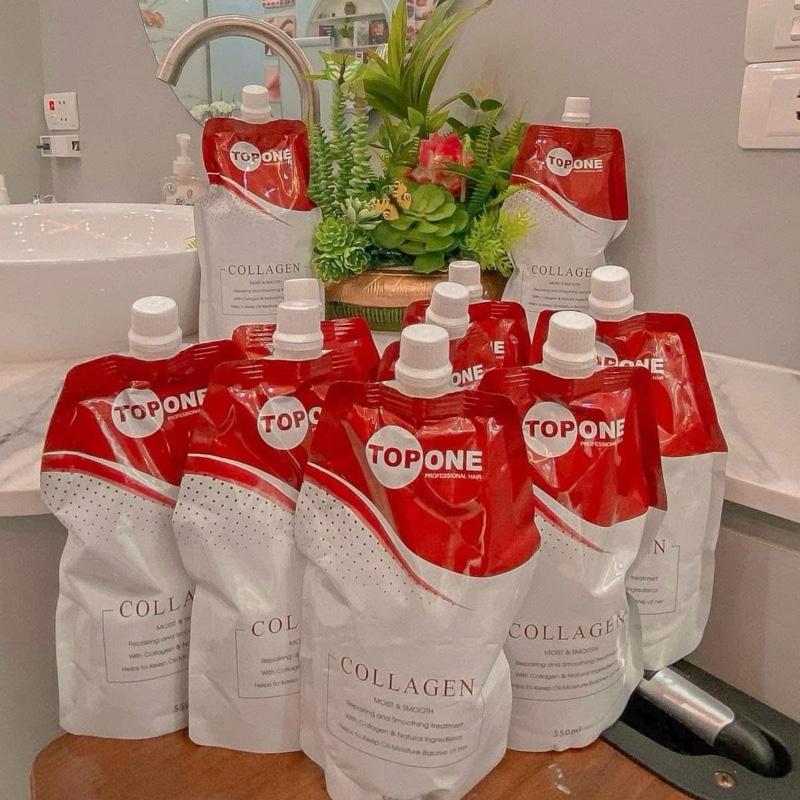 Siêu Phục hồi tóc Collagen T0pone 550ml giúp mái tóc chắc khoẻ mềm mượt Nữ dầu xả thơm lâu
