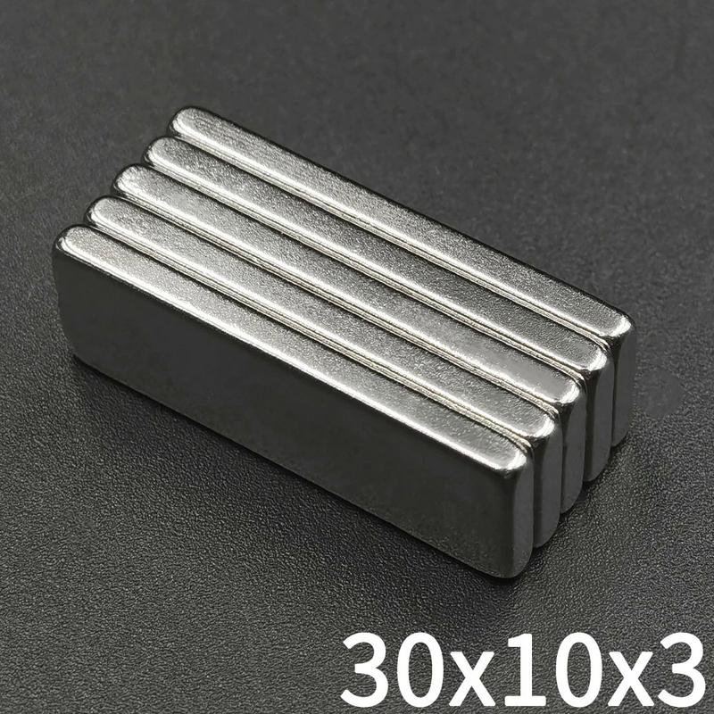 2/5/10/20/50/100Pcs 30x10x3 Block Powerful Neodymium Magnet 30mm X 10mm X 3mm Rectangular Super Strong Magnetic imanes 30*10*3 0