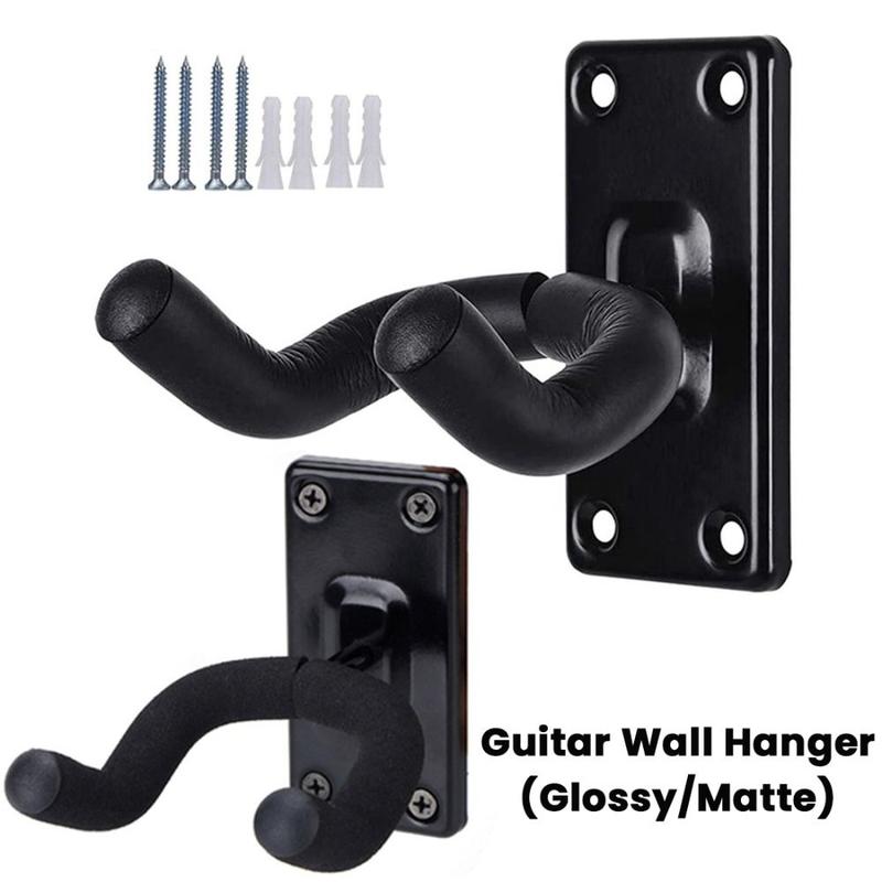 thumbnail image 2 of 4-Pack Guitar Wall Hangers - Heavy Duty Metal Guitar Holder For Acoustic & Electric Guitars 2 of 3