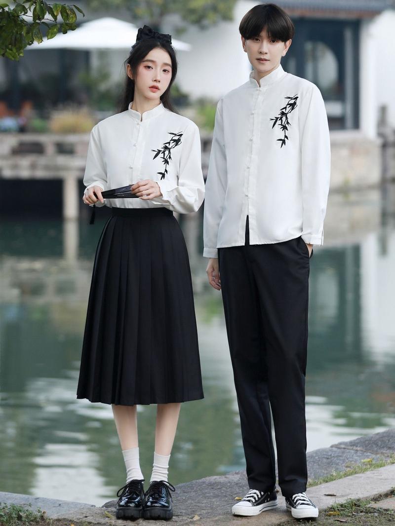 Product Introduction of Elegant Chinese Hanfu Outfit Set for Teens - Poetry Recital, School Sports Day, Graduation Choir Performance |     Traditional Costume for Middle High School Students 14
