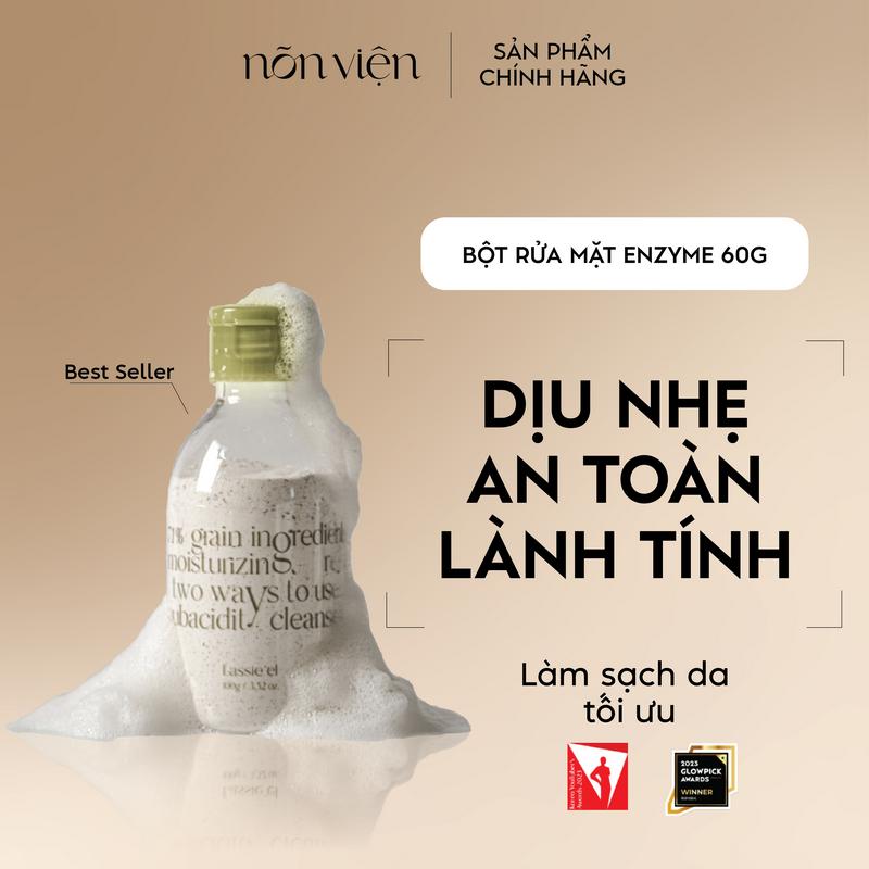 Bột rửa mặt enzyme Lassie'el Hàn Quốc 60g - [ Hàng Chính Hãng ]