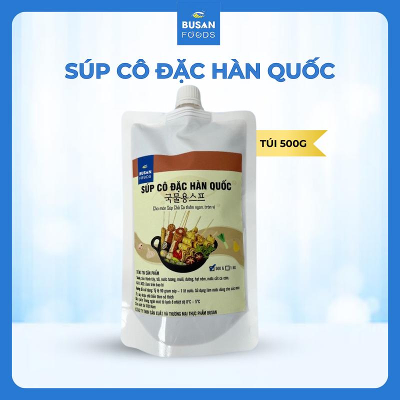 500g Súp Cô Đặc Hàn Quốc, Súp Nấu Lẩu Chả Cá Hàn Quốc BUSAN FOODS Thơm Ngon Chuẩn Vị, Súp Nấu Lẩu Chế Biến Thực Phẩm Hàn Quốc, Không Chua Nước Chấm Không Mắm nuoc  dung