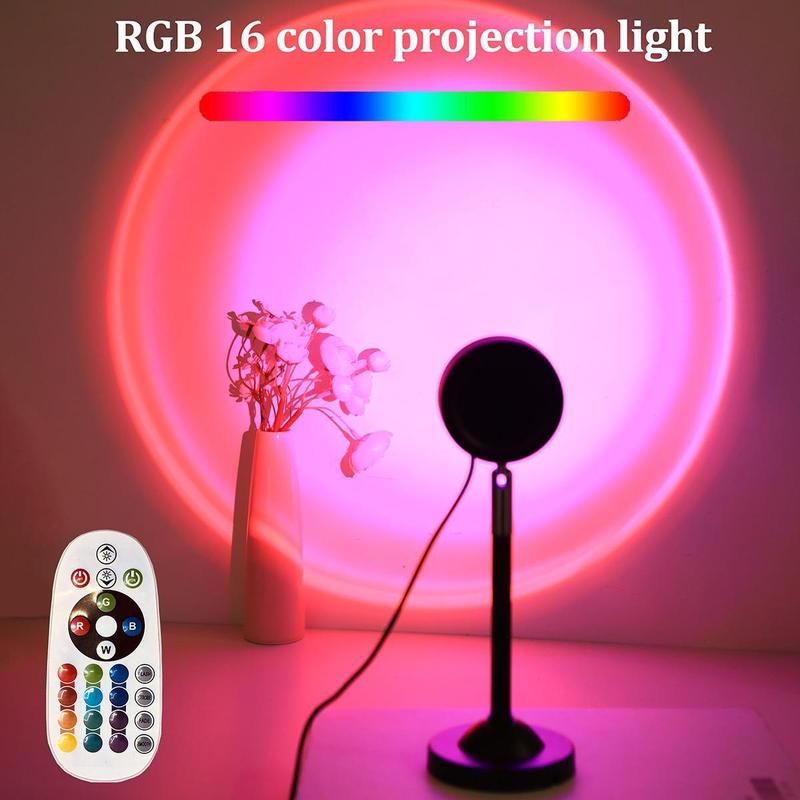Sunset Lamp Projector LED Lights, Adjustable Projection LED Lights, Ambient Night Light, Desk Lights for Bedroom Photography, Girls Birthday Gift, Gadgets, Light Shades, Home Essentials, Room Accessories 3