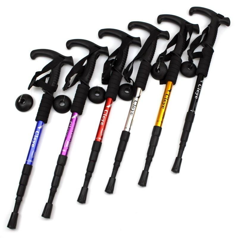 ❤Outdoor Telescopic Hiking Stick Hiking Stick Outdoor Walking Stick Aluminum Alloy Lightweight Folding Pole Mountain 2025 4