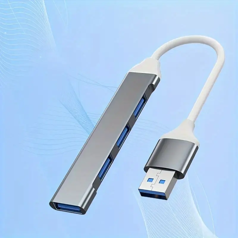 Compact 4-Port USB Hub | Ultra Slim & Portable | High-Speed USB 2.0 | Compatible with iMac Pro, for MacBook Air, Surface Pro, Laptops & More | Ideal for Expanding Device Connectivity, Compact Desk