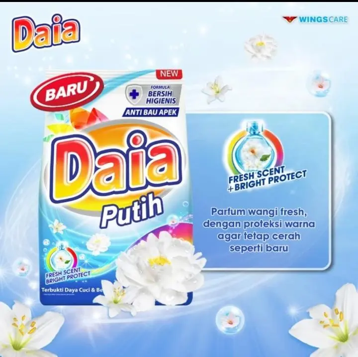 DAIA PUTIH deterjen bubuk 4 kg - Daia powder detergent putih 4 kg  Formula Bersih Higienis 1