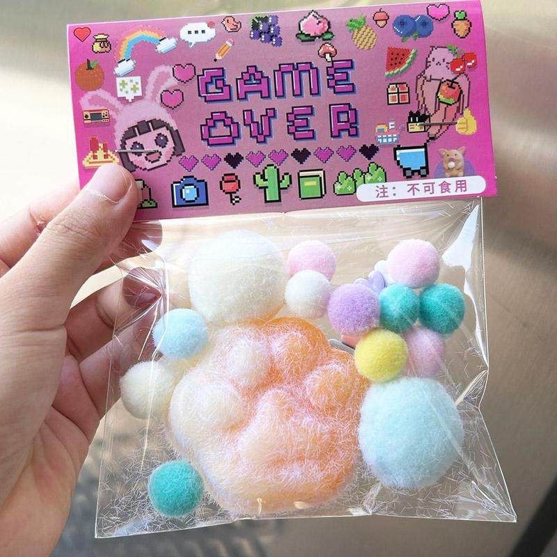 Pinyin Le Pinyin Large Cat Claw Decompression Toy Ice Block Pinyin A Must-have Stress Reducing R5D1 7