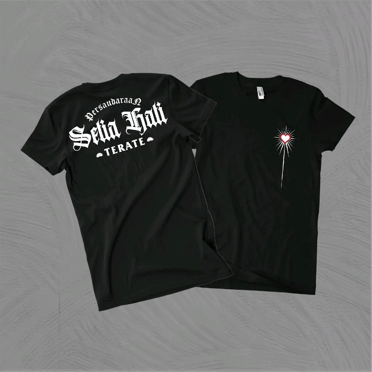 KAOS PERSAUDARAAN SETIA HATI TERATE KAOS HATI BERSINAR
