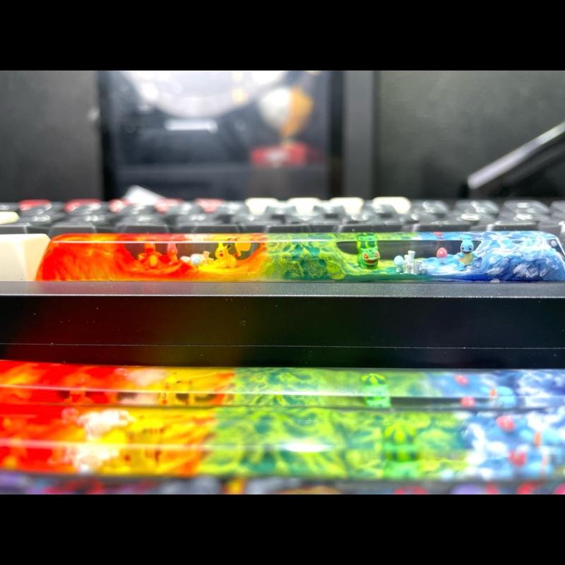 Space Gen 1 - 6,25U - Nút Bàn Phím Pokemon Keycap Artisan xuyên led nhẹ