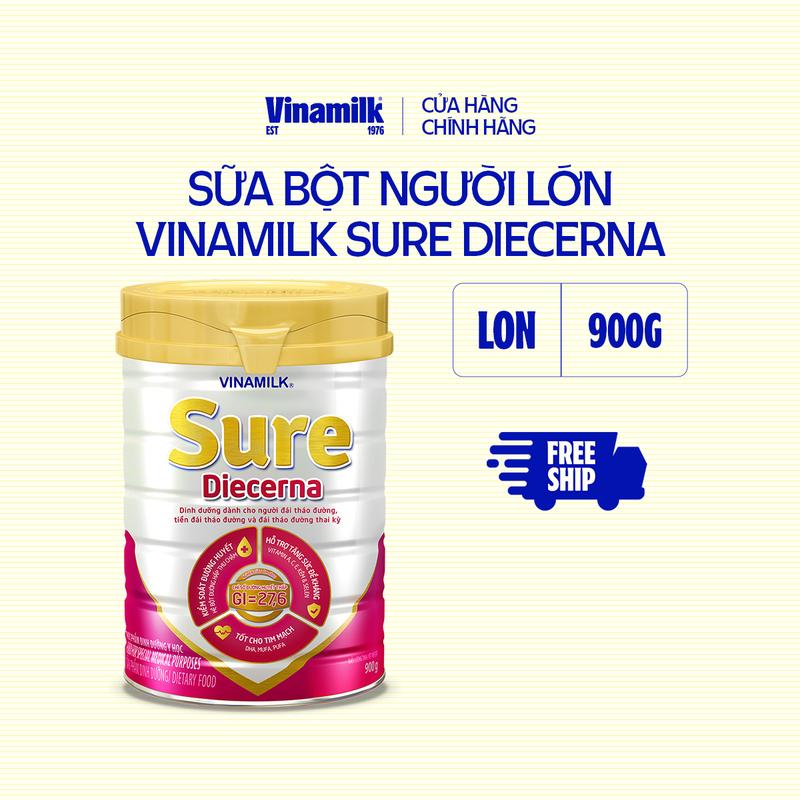 Sữa bột Dành cho người tiểu đường Vinamilk Sure Diecerna 900g