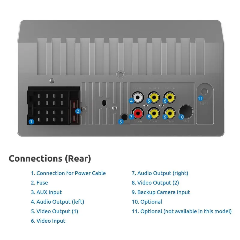 7 Inci Head Unit 7020 Universal 2 Din Mobil Audio Player Layar Sentuh Stereo Mobil MP5 Player Bluetooth Touchscreen Mobil MP5 Multimedia Player Layar Sentuh Stereo HD Dengan TV Dukungan Bluetooth Radio FM/USB/Kartu TF Fungsi Car 6