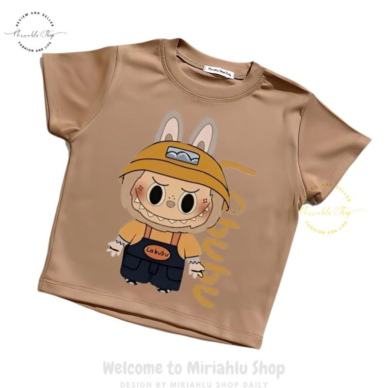 Product Introduction of Áo Thun Nữ Croptop Borip Basic Ôm Body In Hình Labubu Cam Nón, MLS237, Nữ Women Top Voi Dáng Ngắn Cổ Tròn Sọc Sò 15