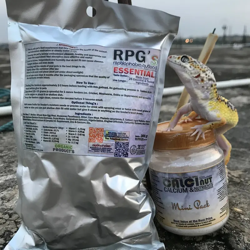 Suplemen Reptil Gutload dan Kalsium Calcinut RPG Essential 0