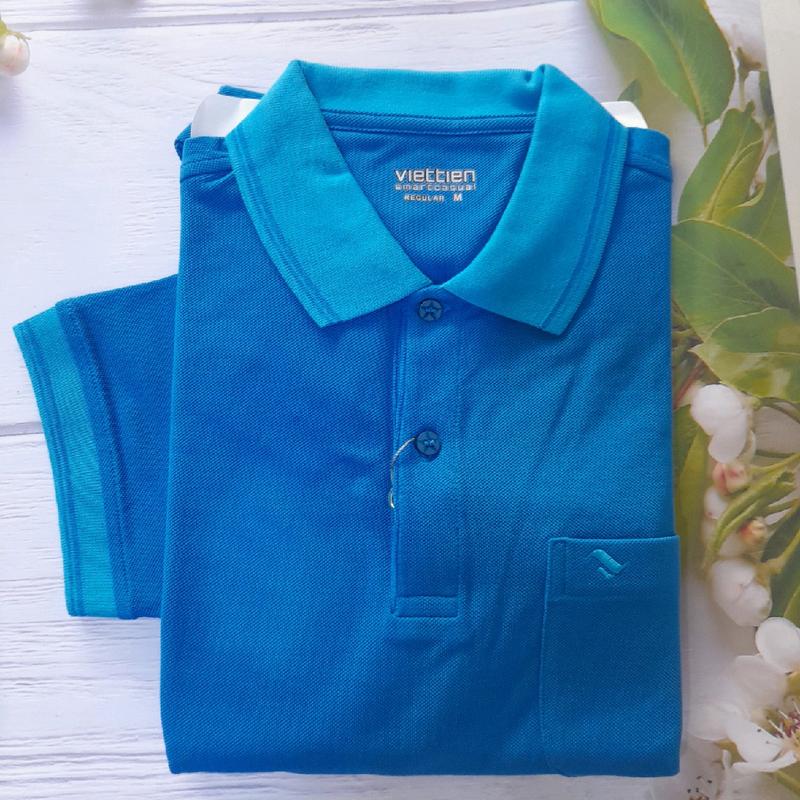Áo thun việt tiến fom regular chất liệu cotton( vải cá sấu)  nhiều màu.. 5