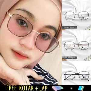HK-34 KACAMATA PHOTOCROMIC BRNTUK PERSEGI OVAL + FREE GIFT ( BOX DAN LAP )