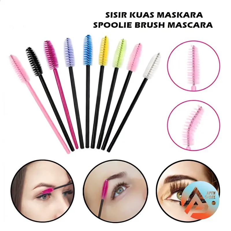 Kuas maskara kuas micro Cincin eyelash bulu mata eyelash knot free flare pinset bulu mata 4