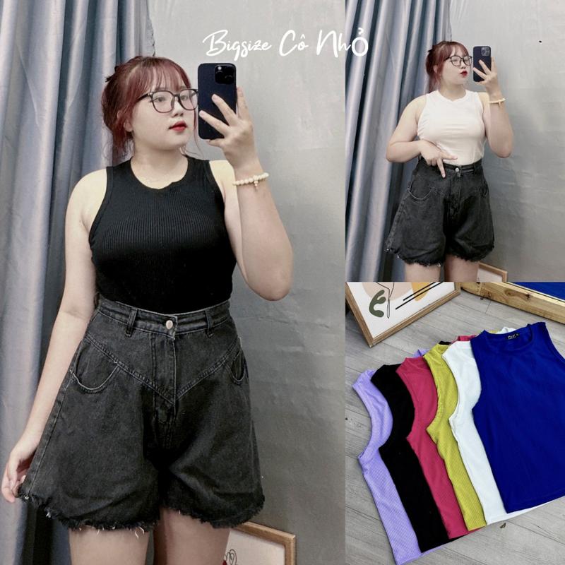 Áo Ba Lỗ ,Áo Kiểu Croptop Big Size Chất Gân Tăm Giãn Mạnh Form Rộng Mặc Mát G8