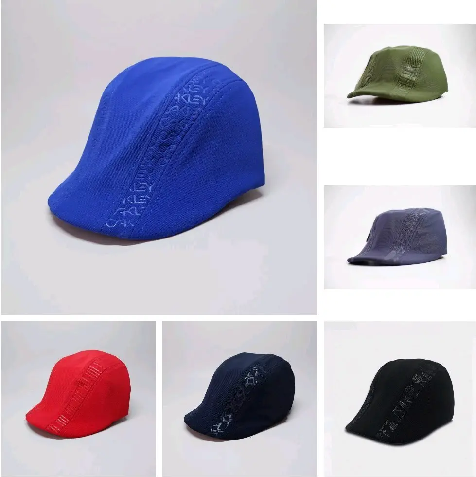 Topi Kodok Orijianal Embos Baret Copet Pelukis Merah Kulit Stretch Polyster branded flex fit flat cap