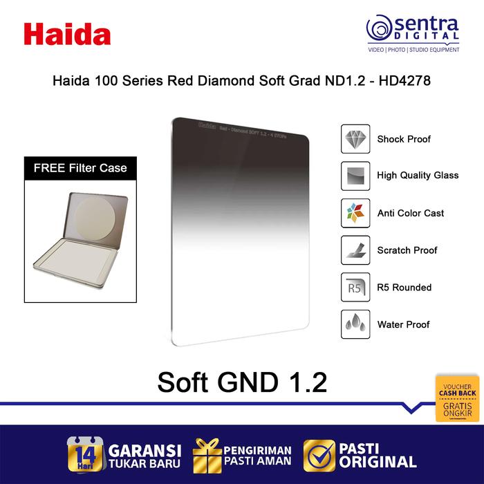 Gambar Haida 100 Series Red Diamond Soft Grad ND1.2 GND 16x 4 Stop - HD4278 dari Sentra Digital Kota Surabaya Tokopedia