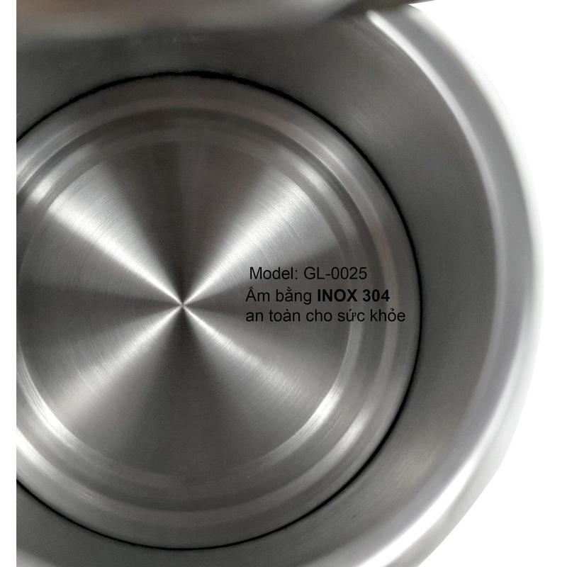 [Chính hãng] [HỎA TỐC] Ấm siêu tốc Gali GL-0025 2.5 lít 2150W thép không gỉ bảo hành 24 tháng 7