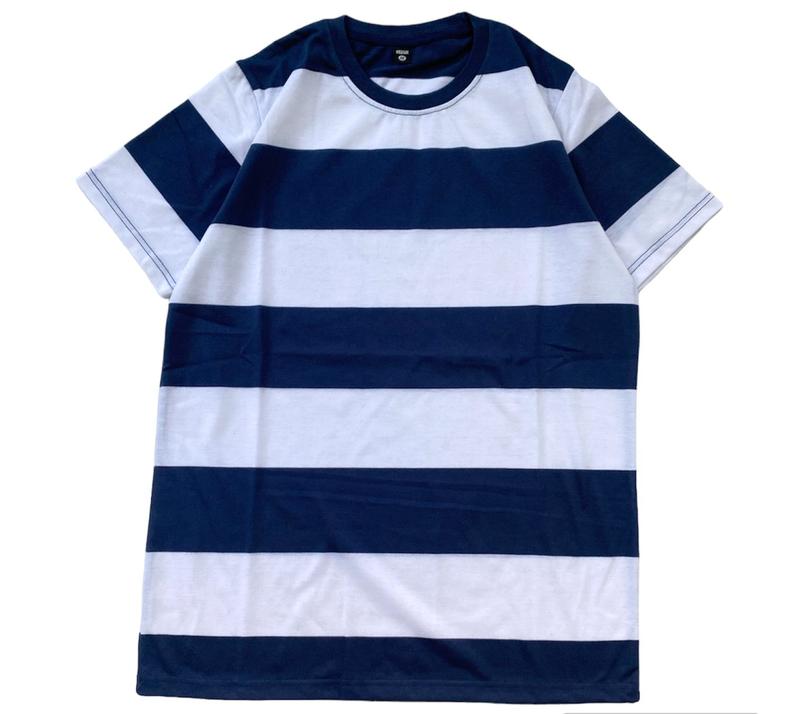 (Cotton 24s) Kaos Stripe Bahan Tebal Cotton 24s / Atasan Baju Salur Premium 4