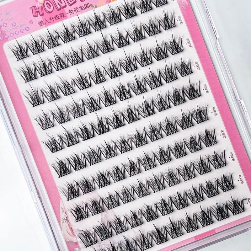  Lông Mi Giả 10 Hàng Có Keo Sẵn 10-12mm Thân Thiện Với Người Mới Bắt Đầu Lọn Tóc Em Bé 5D Dày Và Xoăn Có Thể Tái Sử Dụng 