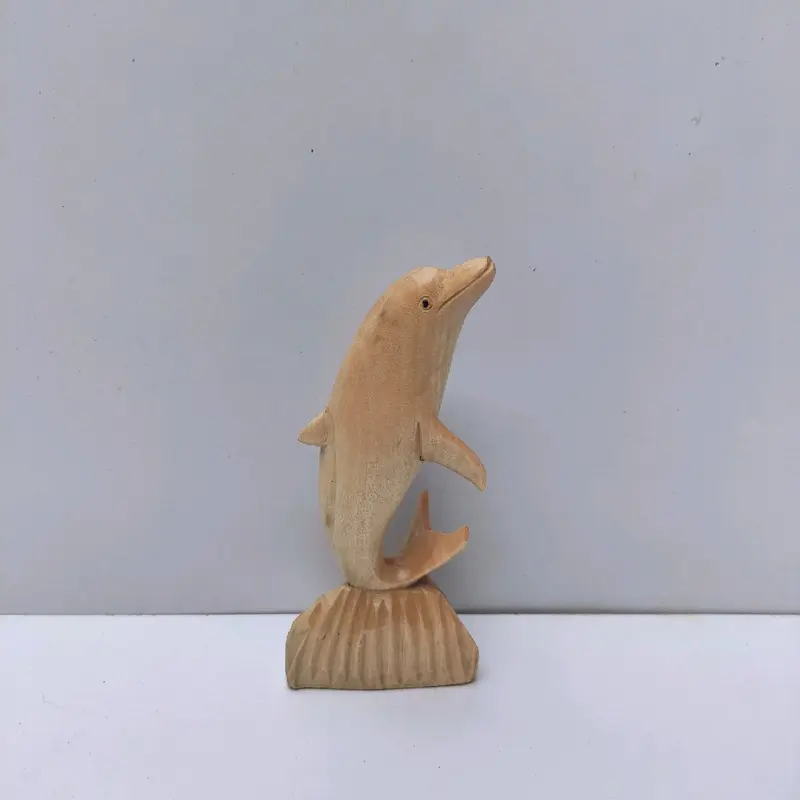 Patung dolphin dari kayu - model loncat Patung 0