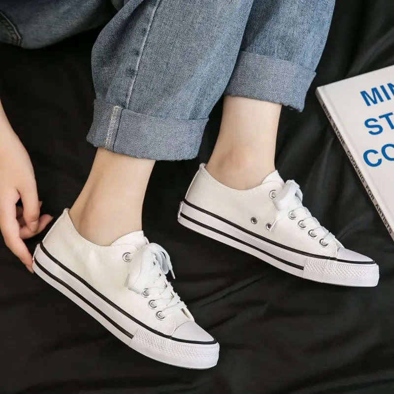 2024 new canvas shoes Korean shoes unisex casual shoes women's training sneakers running  Athletic Trainers Walking Shoes Girl Footwear Sports Shoes Runner Closed