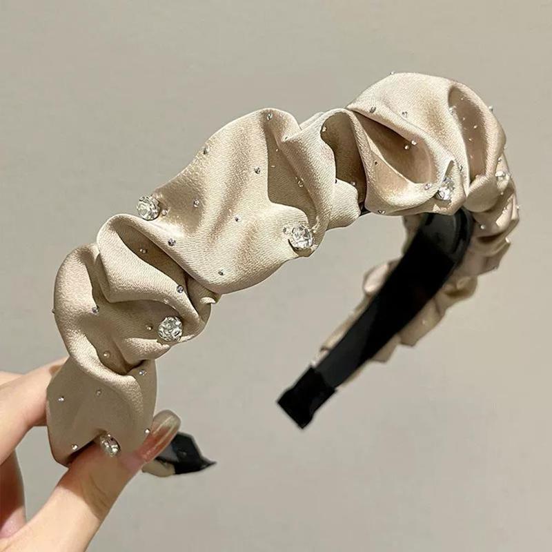 Product Introduction of Temperament Headband For Women With A High-end Feel Korean Version Versatile Crushed Headband 17