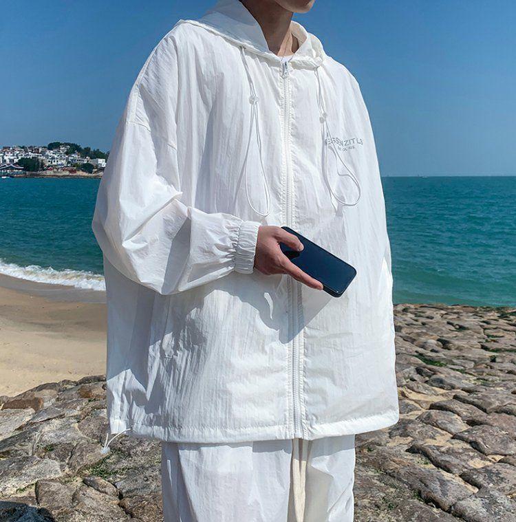 Product Introduction of Hooded Sun Protection Jacket for Men, Summer Thin Style, Youth Trendy Casual Coat, Ultra-Thin Breathable Loose Sun Protection Clothing 5
