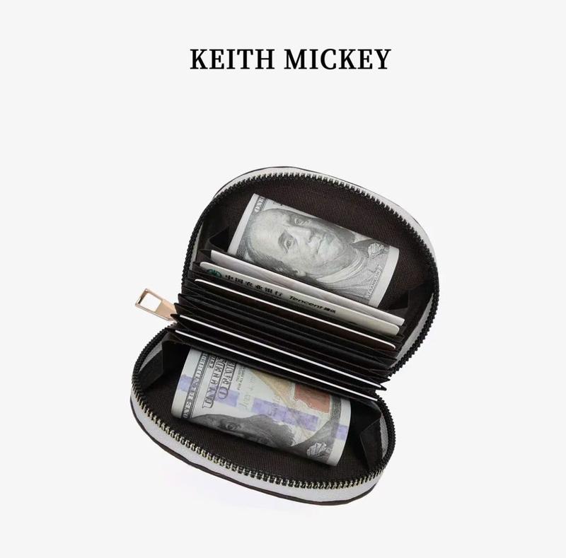 VÍ KEITH MICKEY - Ví Nữ Thời Trang Thương Hiệu Cao Cấp, Chất Liệu Từ Da Sang Trọng Thanh Lịch, Nhỏ Gọn Nhiều Ngăn Đựng Thẻ Tiện Lợi 7