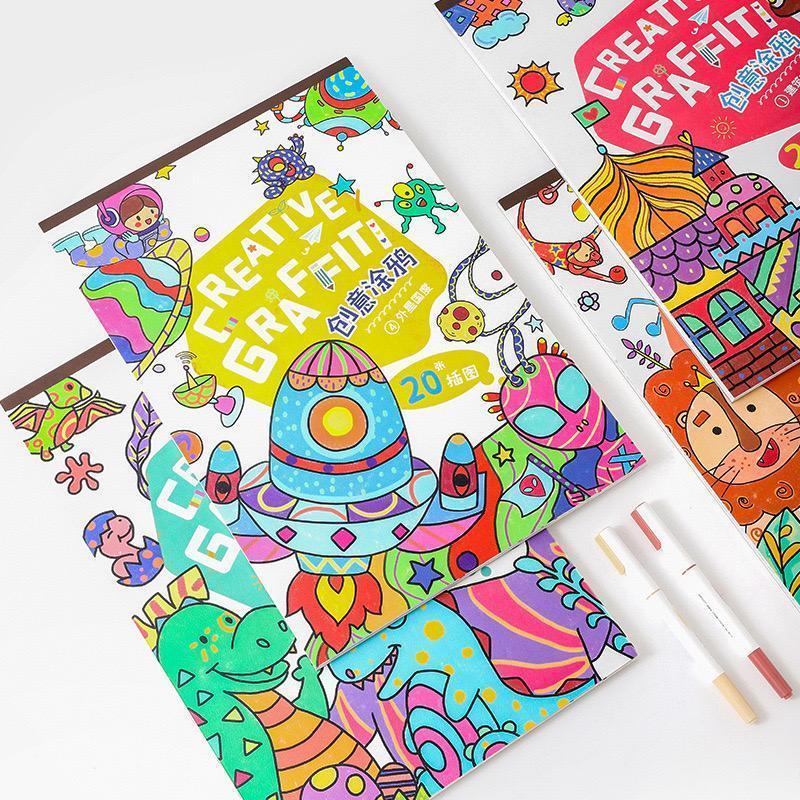 Original Product Art And Craft Colouring Book For Kid Coloring Book A3 Thick Paper Children Day Gift Goodie Bag 8
