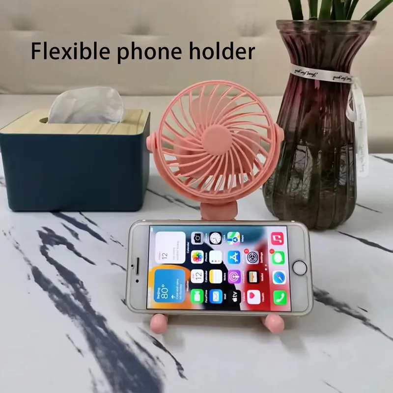Portable USB Rechargeable Mini Fan, Foldable Desktop Fan, Multifunctional Fan for Outdoor Sport 3