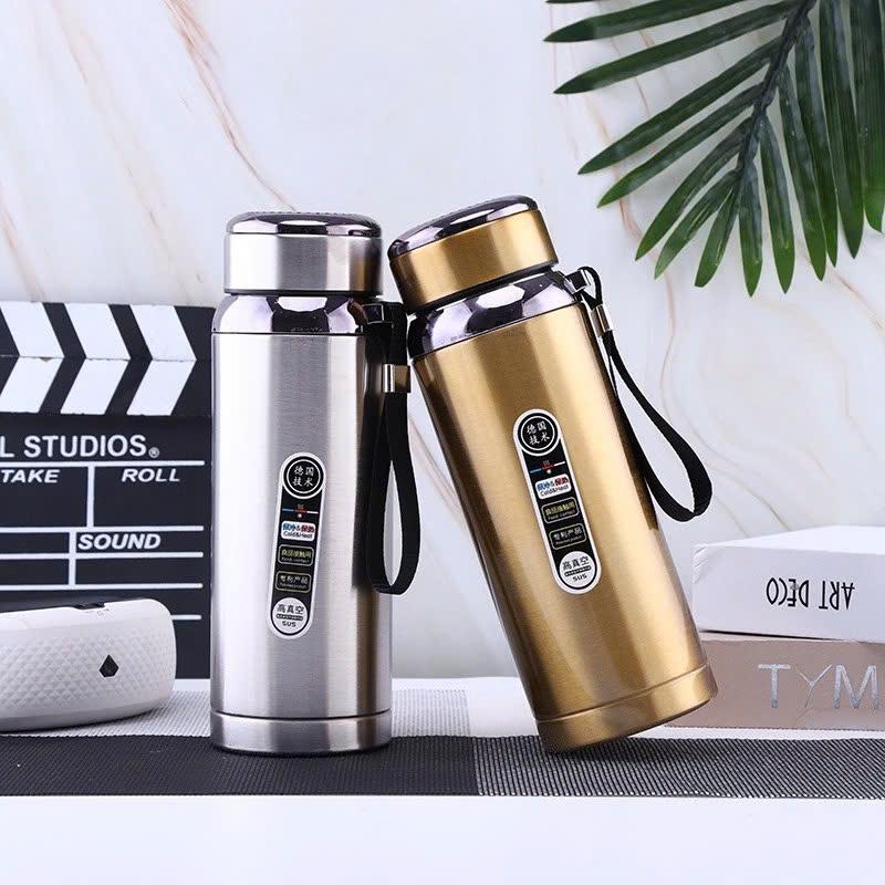 Bình Giữ Nhiệt Cao Cấp Inox SUS 316 Loại 1000ml Giữ Nóng Lạnh Lên Đến 10h. Quai Dù Chắc Chắn binh giu nhiet bình nước thể thao 1 lít