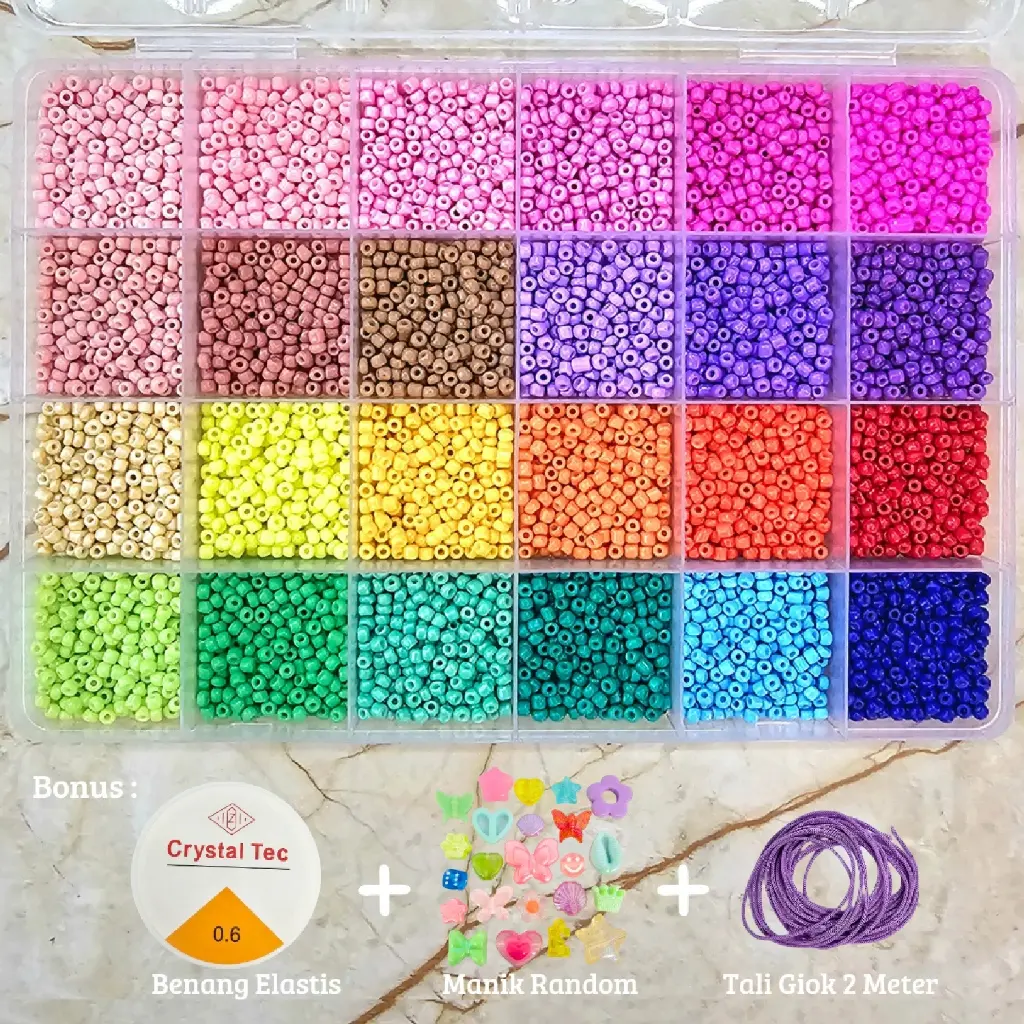 Manik Manik Pasir DIY Beads Craft 1 Box - SM014 Kerajinan