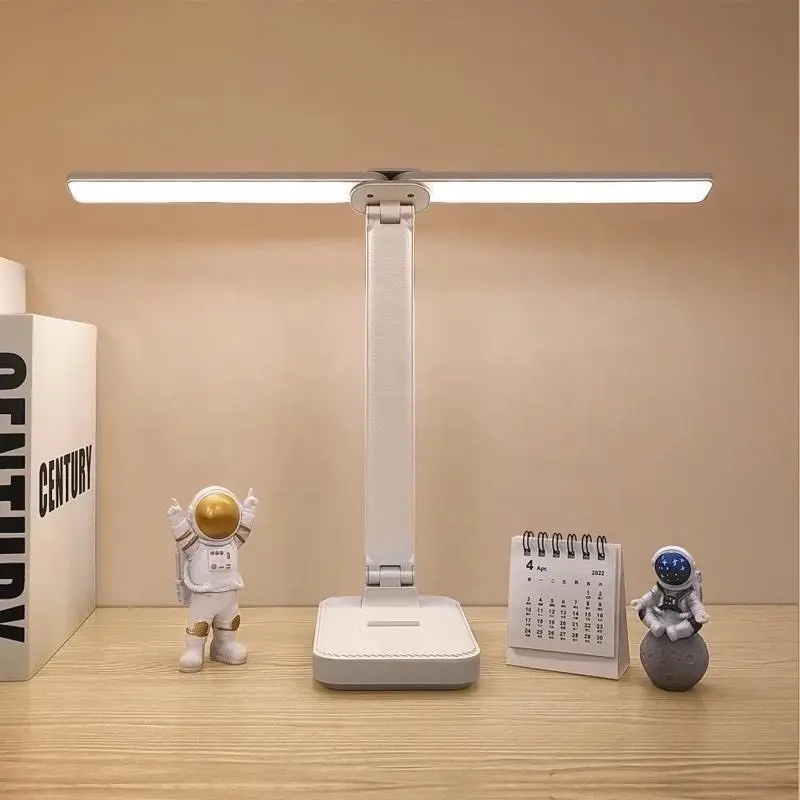 ￼Đèn Học Để Bàn Tích Điện 2 Bóng Chống Cận Phù Hợp Mọi Lứa Tuổi Tiện Ích Mọi Không Gian 2