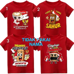 KAOS ANAK 17 AGUSTUS X ANOMALI USIA 1-12 TAHUN ATASAN OBLONG LENGAN PENDEK
