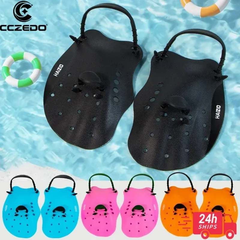 Mái Chèo Bơi, CCZedo, Găng Tay Có Mạng Cầm Tay Có Thể Điều Chỉnh Mái Chèo Vây Đệm, Dành Cho Nam, Nữ Và Trẻ Em, Thích Hợp Để Tập Luyện