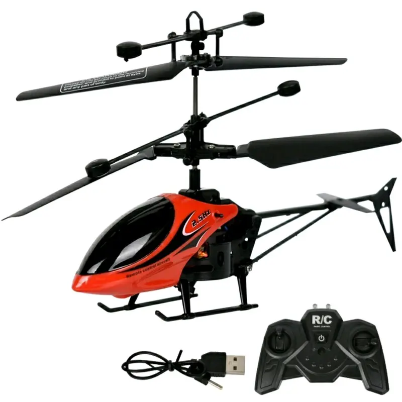 Helikopter remot control mainan terbang mini RC helicopter dengan lampu LED hadiah 8