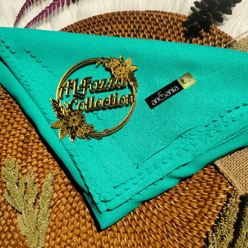 Jilbab Segiempat Sinar Glamour Ansania / Hijab Sinar / jilbab segiempat sinar / jilbab pesta 2