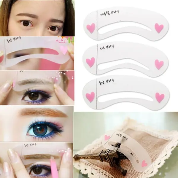 COD 3 Pieces Korean Eyebrow Card Thrush Card Thrush Tool Eyebrow Trimming Template new