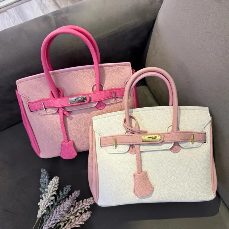 Túi BK Trắng Phối Hồng size 25  xinh xỉu Bag