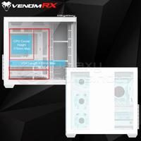 Gambar VenomRX DAEMON S9 BTF Tempered Glass ATX Gaming Case - Black / White - Hitam dari GASOL KALIURANG Kota Malang 3 Tokopedia