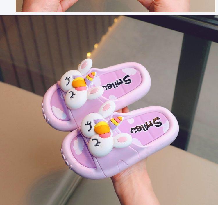 Product Introduction of Children's Slippers Girls' Summer Cute Cartoon Bath Baby Non-Slip Bathroom Outer and Inner Wear Boys Household Sandals 14