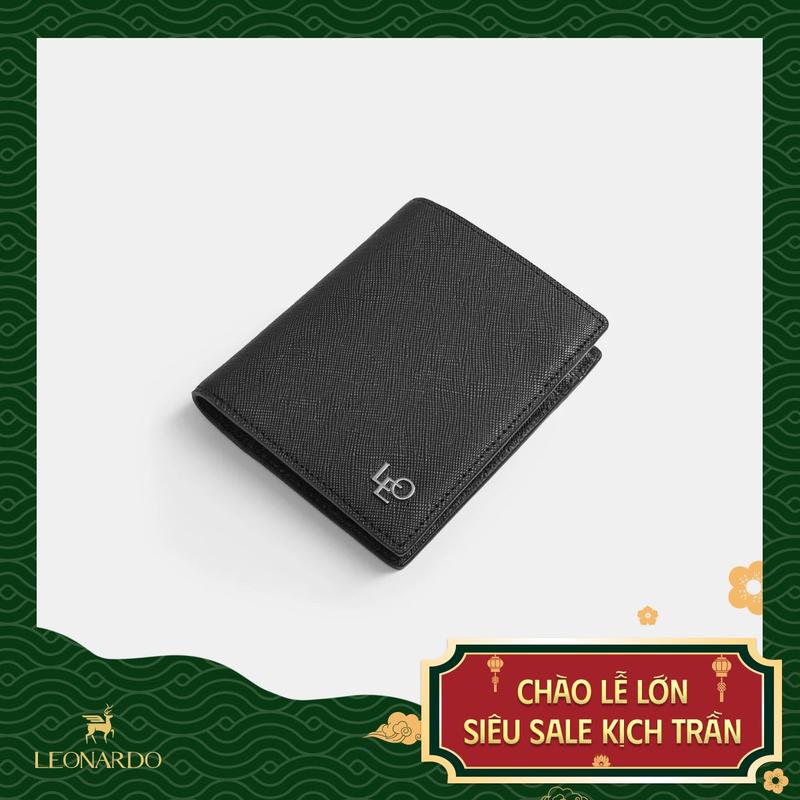 [MEGA LIVE 3.3] Ví Da Nam Gập Đôi ACE chất liệu da Saffiano cao cấp, bền bỉ, sang trọng THƯƠNG HIỆU LEONARDO