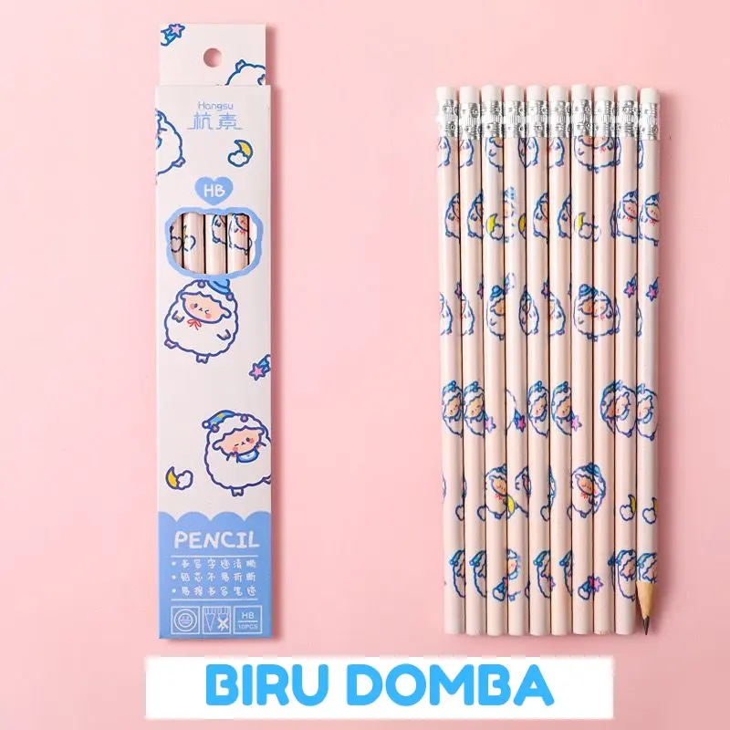 Pensil HB murah meriah isi 10 pcs Stationery karakter lucu 4