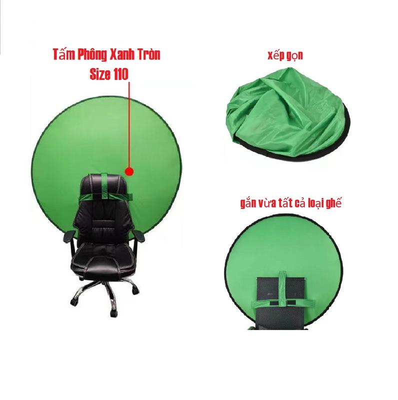 Tấm Phông Nền Chụp Ảnh, Live Stream Hình Tròn Có Thể Gấp Gọn Phụ Kiện