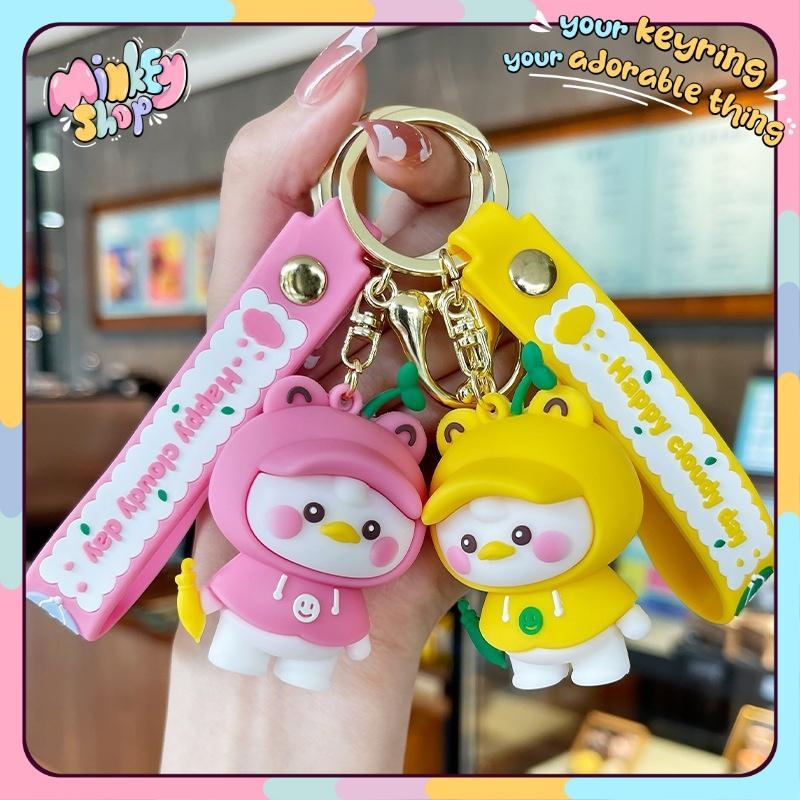  Móc khoá Vịt happy cute móc chìa khoá hottrend dễ thương quà tặng phụ kiện túi xách balo oto cặp xách -MINKEY 